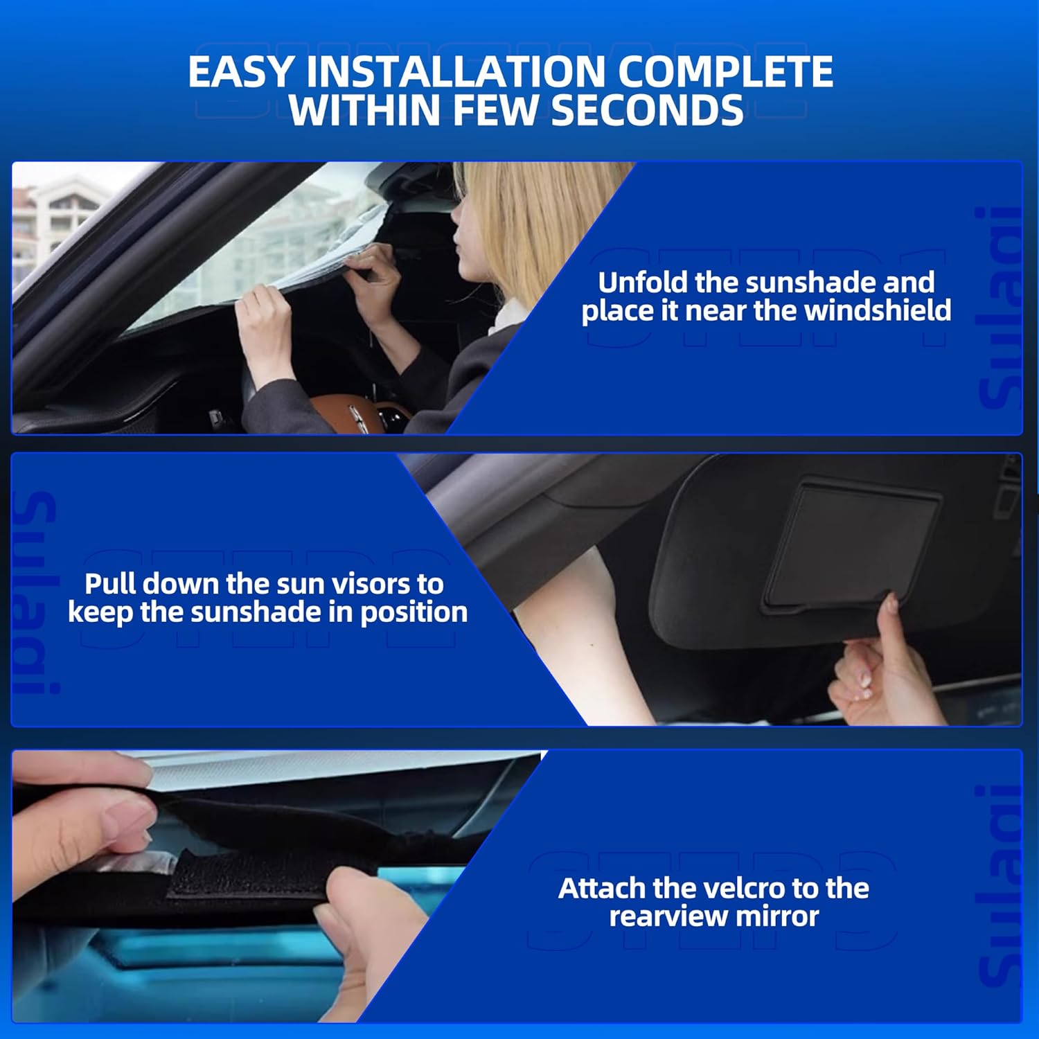Windshield Sun Shade for Volkswagen VW Atlas 2018-2025 Foldable Sunshade Custom Fit Front Window Car Interior Accessories Protector Blocks UV Rays