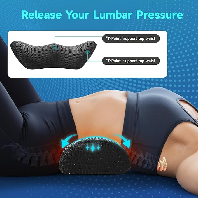 Lumbar Support Pillow for Office Chair Car Lumbar Pillow,Memory Foam Back Cushion with Breathable 3D Mesh Lumbar Support Orthopedic Backrest for Lower Back Pain Relief Ergonomic, LowerBackSupportBlack