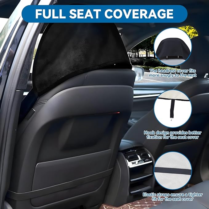 Waterproof Towel Car Seat Cover - Sweat-Wicking Post-Workout Seat Protector for Athletes, Gym, Yoga, Beach - Non-Slip, Machine Washable, Universal Fit Front Seat Mat