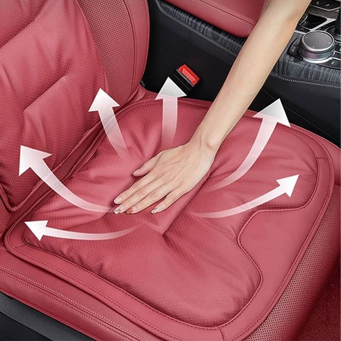 Car Seat Cushion for Porsche Macan 2015-2025-pr, Breathable Non-Slip Driver Seat Pad Ergonomic Memory Foam for Long Driving Car Office,A/2Pcs-Black