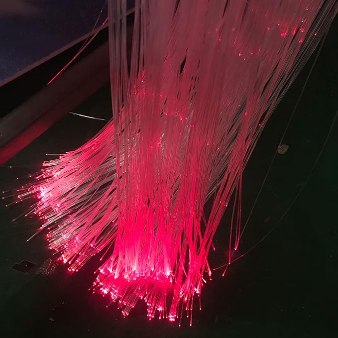 Ultra-Bright PMMA Plastic End Glow Optical Fiber Light for Fiber Optic Star Ceiling Light lamp Starlight Headliner kit for car Home(0.019in diameter/19685ft Per roll)