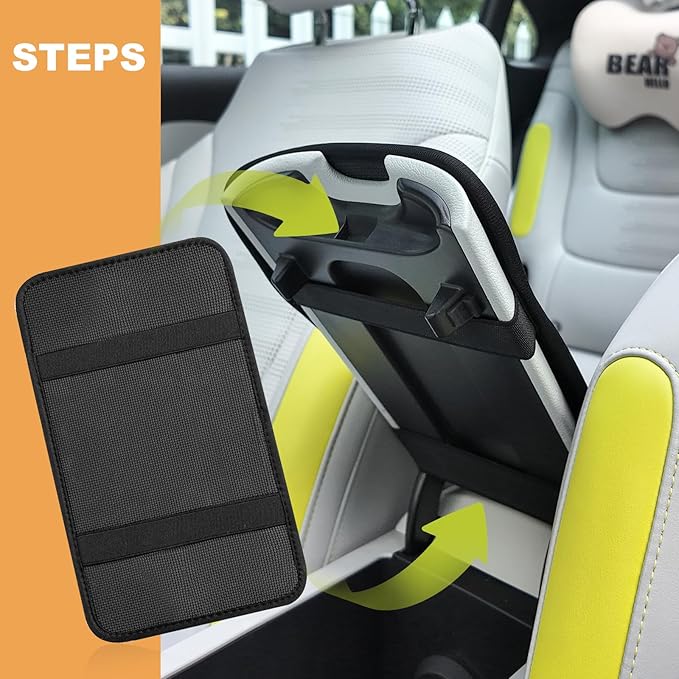 Auto Center Console Cover, Car Armrest Box Pad,Sun and Moon Soft Waterproof Auto Armrest Seat Box Cover Protector for Most Vehicle SUV Truck Car
