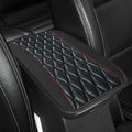 Car Center Console Cushion Pad, 12.72"×7.52" Leather Waterproof Auto Armrest Seat Box Protector, Car Center Console Cover, Universal Interior Decor Car Accessories for SUV Truck (Black)