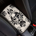 Dreaweet Gothic Skull Center Console Cover Halloween Car Accessories Interior Arm Rest Cover Pad Universal Comfort Car Armrest Storage Box Mat for SUV Truck