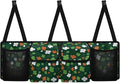 Lucky Leaf Car Trunk Organizers, St. Patrick's Day Backseat Hanging Organizer with 4 Large Storage Bag, Waterproof Car Organizer with Adjustable Strap, Road Trip Large Capacity Bag