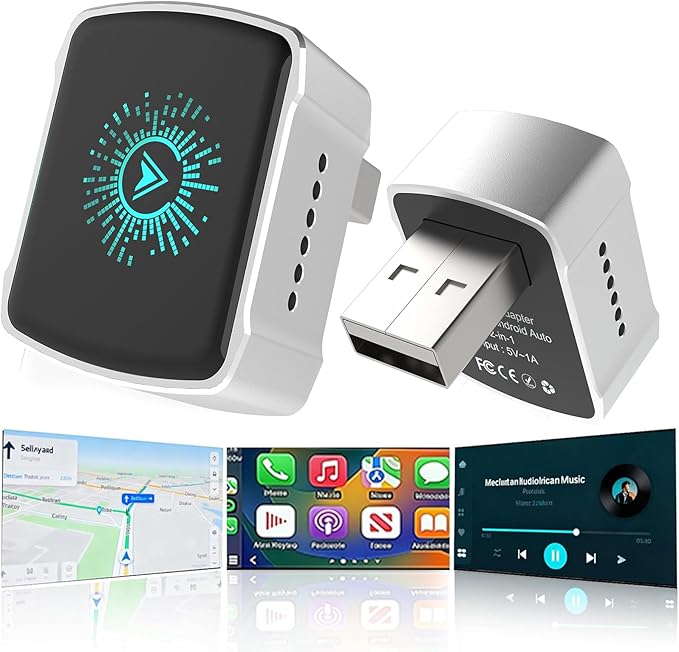 Wireless CarPlay Adapter & Android Auto (2-in-1) - Mini USB/USB-C Adapter Converts Wired to Wireless, Plug & Play, Stable Lag-Free for iPhone & Android (2026 Upgraded)