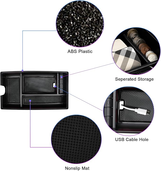 SXCY for 2023 2024 2025 2026 Lexus RX 350 Center Console Organizer 2023 2024 2025 2026 RX 350 Accessories Console Tray for 2024-2026 RX Hybrid RX 350h/ RX 500h F Sport Premium+/ Luxury