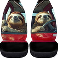 Cute Sloth Car Front Seat Cover Set Soft Decorative Driver Seat Cover Seat Cover for Full Back and Seat for SUV Vans Sedans Trucks