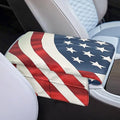 Auto Center Console Cover Universal Car Armrest Pad with Pockets, American Flag Print Universal Automotive Interior Accessories for Most Vehicle SUV
