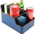 Car Front Seat Organizer with Compartment,Center Console Armrest Storage Box,Car Seat Cup Holder Tray,Back Seat Small Caddy,Car Organizer and Storage with Non-Slip Pat,fit for Truck,SUV,Van (Blue)