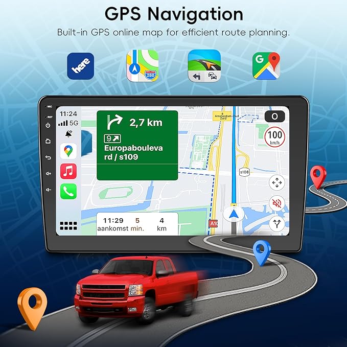 Car Radio Stereo for Chevy Silverado 2007-2013 GMC Sierra Yukon,2+64G Android 13 Touch Screen Radio with Wireless CarPlay Android Auto Bluetooth GPS Navigation Backup Camera