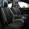 Car Seat Covers for VW Eos 2007-2016, Premium Nappa Leather Car Seat Cover, Stylish Sport Seat Covers， Automobile Seat Cover Sets.(Standard 2 Seats/Black Blue)