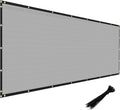 Windscreen4less Privacy Fence Screen Heavy Duty Windscreen Fencing Mesh Fabric Shade Net Cover with Brass Grommtes for Outdoor Wall Garden Yard Pool Deck, 8'x38' Light Gray