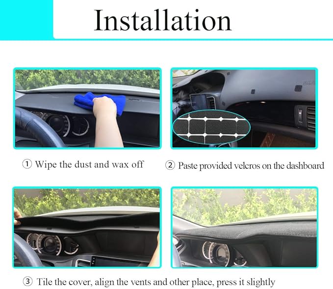 Yiz Dash Cover Mat Custom Fit for Ford F150 Pickup Truck 2004 2005 2006 2007 2008 / Lincoln Mark LT, Dashboard Cover Pad Carpet Protector J58 (Black)