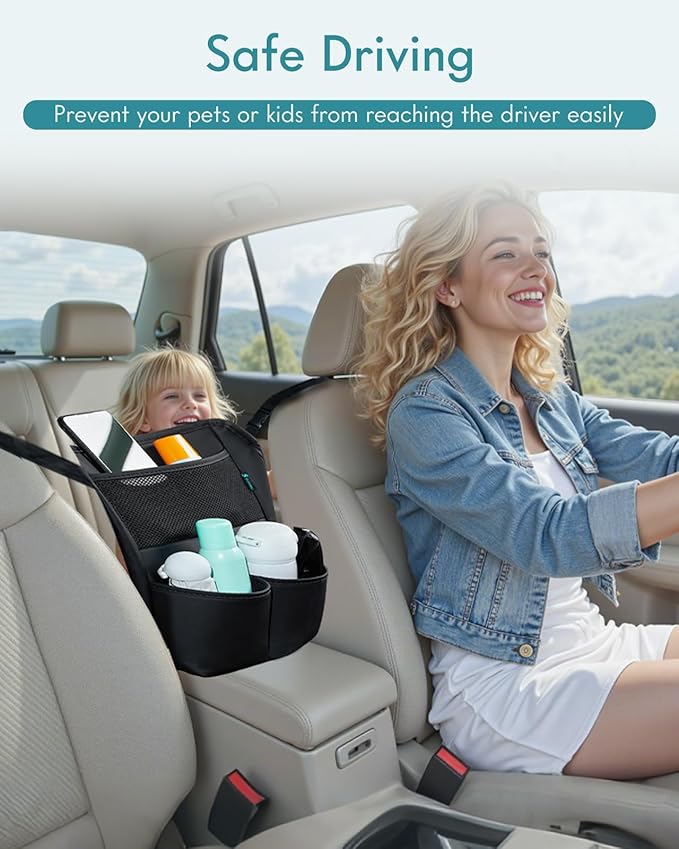 FLORICH Car Organizer Storage Between Seats, Leather Seat Organizer Purse Holder Between Seats, Automotive Consoles & Organizers Storage Car Organizer