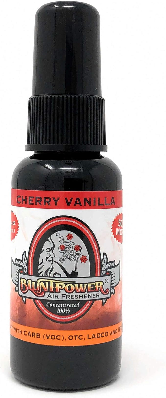 BluntPower (Cherry Vanilla, 1 Pack) Concentrated Air Freshener for Room and Car Spray - Oil-Based Diffuser Spray Bottle - Long-Lasting Bathroom Spray, Car Freshener, & Odor Eliminator Spray