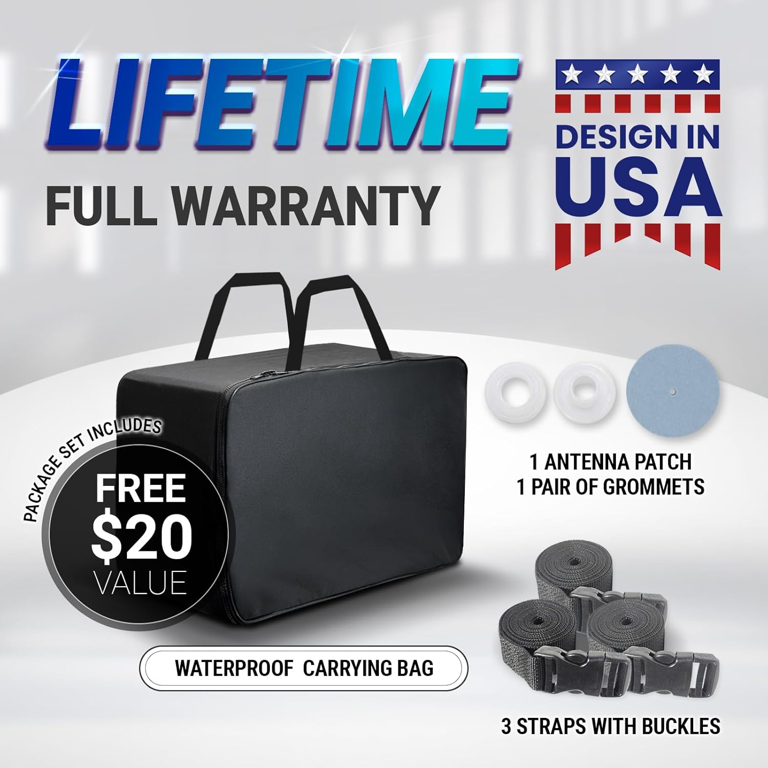 iCarCover Custom Car Cover for Chevy Bel Air (1950-1957) Waterproof All Weather Rain Snow UV Sun Protector Full Exterior Indoor Outdoor Car Cover (Stripe - Black/Gray)