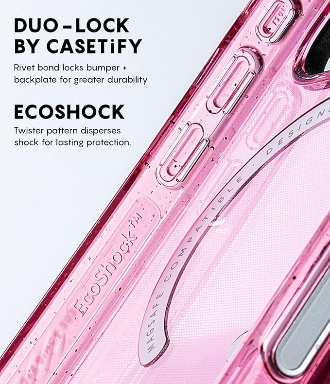 CASETiFY Impact iPhone Air Case [Slim/Compatible with Magsafe / 8.2 ft. 4X Military Grade Drop Protection] - Elegant Pastel Blue Vintage Butterfly Floral - Clear Black