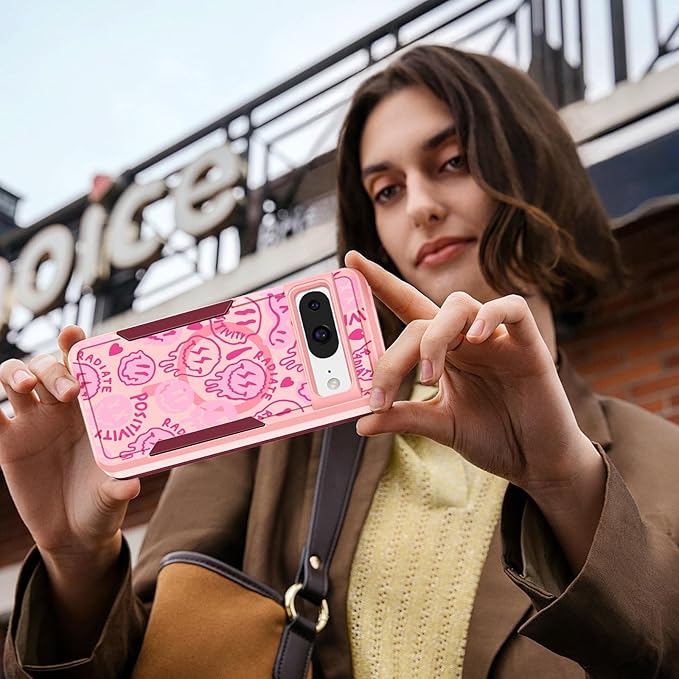 for Google Pixel 8 Case 6.2 Inch - Compatible with MagSafe Women Girls Cute Magnetic Protective Cover Girly Kawaii Pretty Fashion Heavy Duty Shockproof Design for Google Pixel 8 Phone Cases