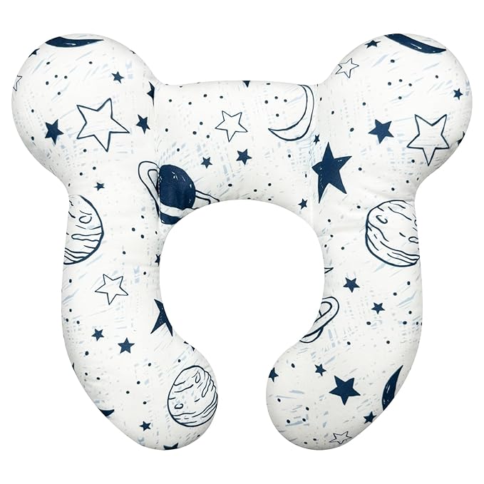 Baby Neck Pillows - Upgraded Toddler Travel Cushion for Toddler Head and Neck, Infant Neck Pillow for Car Plane Stroller Pushchair - Starry Sky
