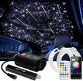 Small Size Fiber Optic Starlight Headliner Kit, Shooting Stars + Twinkle + Sound-Activated APP& Remote Control Starlight Engine for Car Home, 350pcs 9.8ft