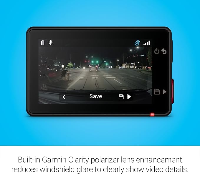 Garmin Dash Cam X310 Compact 4K Ultra HD Touchscreen Camera | 140° FOV, Clarity Polarizer, Voice Control, GPS, 2.4" Display, Automatic Incident Detection | Signature Series 64GB Micro SDXC Card