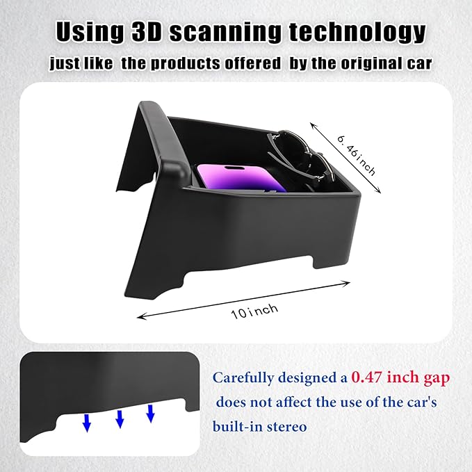 4PCS Center Console Organizer Compatible with 2023 2024 2025 2026 Honda CRV EX-L/Sport-L Hybrid Dashboard Tray and Armrest Storage Box Armrest Hidden Tray Interior Accessories