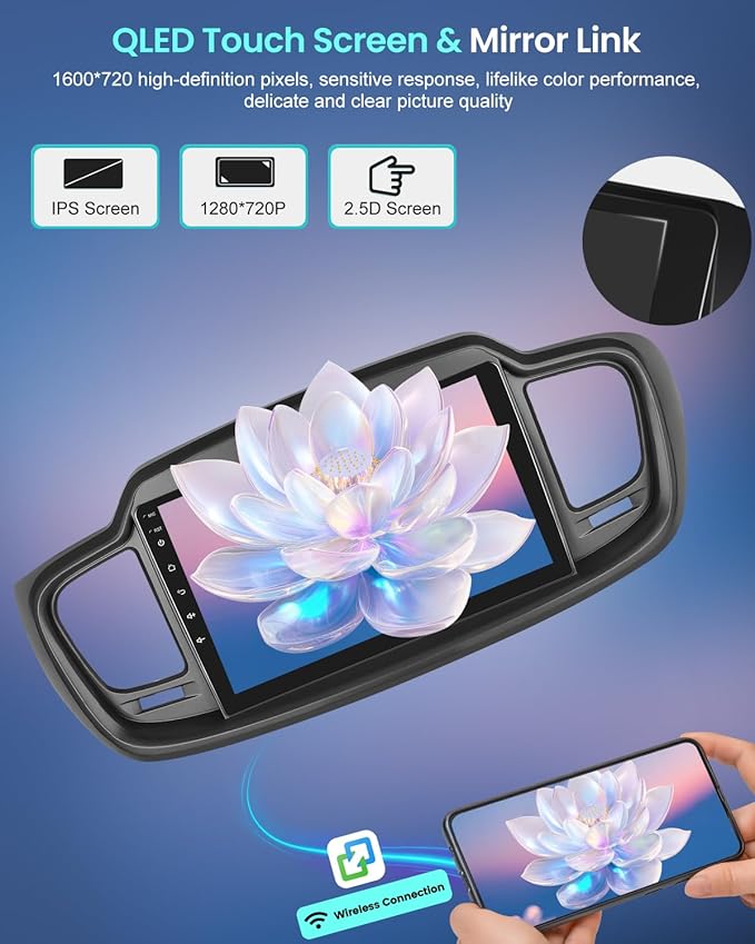 4+64G for KIA Sorento 2015 2016 2017 2018 2019 2020 (with Big Screen) Android Car Stereo with Wireless Carplay/Android Auto - 10 Inch Touchscreen Radio with 32EQ DSP/WiFi/GPS/SWC, AHD Rear View Camera