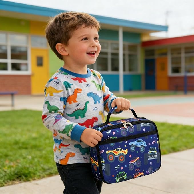 CAMTOP Lunch Box Kids Boys Insulated Lunch Cooler Bag Reusable Lunch Tote Kit for School Travel