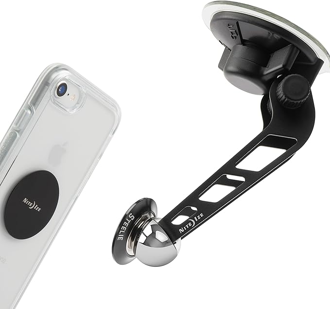 Nite Ize Steelie Windshield Kit - Magnetic Cell Phone Holder for Car Accessories - Sturdy Car Windshield Mount for Cell Phones - Orbiter
