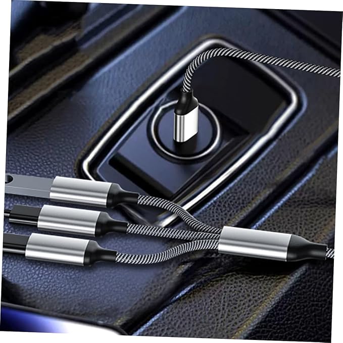 KALLORY USB Hub Splitter 1 Male to 3 Female Portable USB Power Adapter for Laptop and Car for Fast Charging and Data Sync