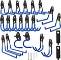 Garage Hook Heavy Duty Wall Storage Hangers, 22 Pack Garage Storage Hooks Steel Tool Blue for Ladders, Ropes, Garden Tools