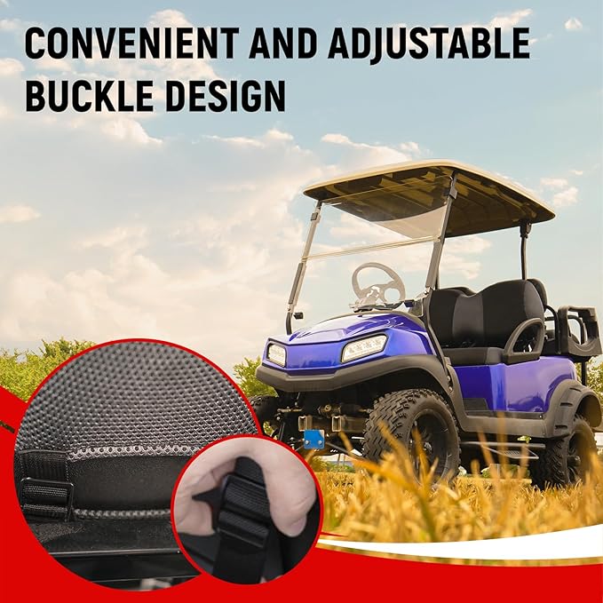 Golf Cart Front and Rear Seat Covers for Club Car Precedent 2004 and Up, Durable Polyester Fabric Club Car Precedent Seat Covers, Breathable Washable