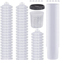 Disposable Paint Sprayer Mixing Cup for Automotive Paint Gun, HVLP Paint Spray Paint Gun 20 Ounce (600ml) Kit with 50 Cups and Lids System, 1 Hard Cup with Retainer Ring and 10 Plugs