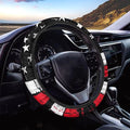SEANATIVE Red American Flag Steering Wheel Cover, Silicone, Non-Slip Soft, Easy to Disassemble