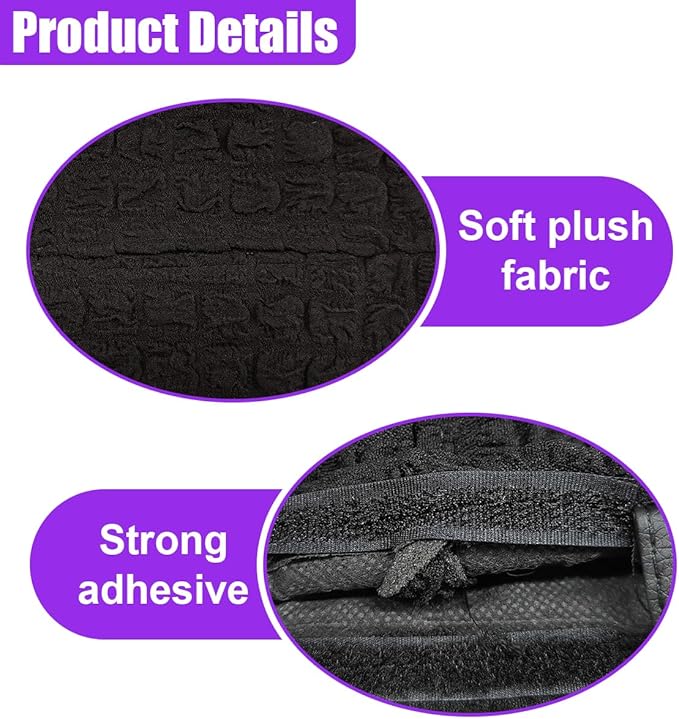 Car Tissue Holder, Soft Cute Auto Tissue Box Cover, Hanging Decorative Car Backseat Napkin Storage Bag, Universal Vehicle Interior Paper Organizer Accessories for Headrest(Black)