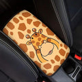 Cartoon Giraffe Car Armrest Pad Breahtbale Soft Auto Center Console Arm Rest Protector Cover Universal Cute Car Interior Accessories
