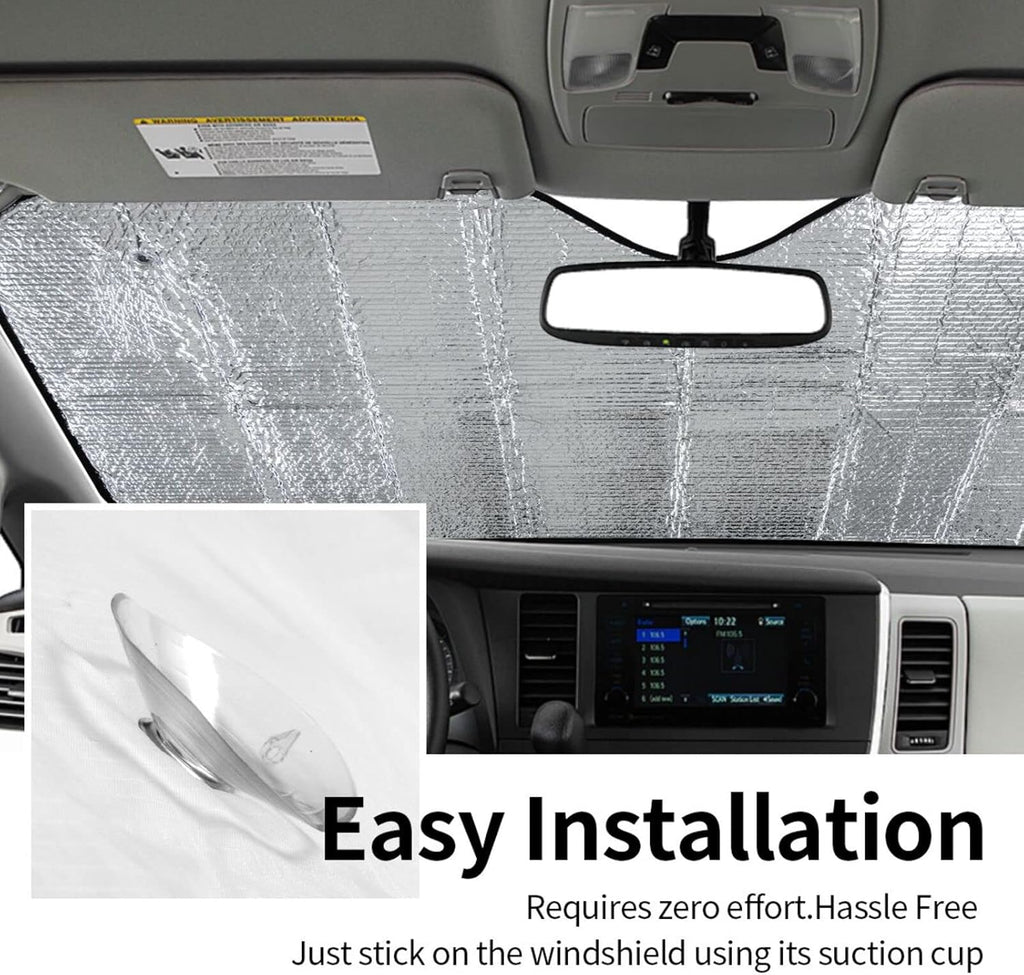 Floral Dragonfly Car Sun Shade Windshield Sunshade Foldable Front Window Shield Cover for Truck SUV