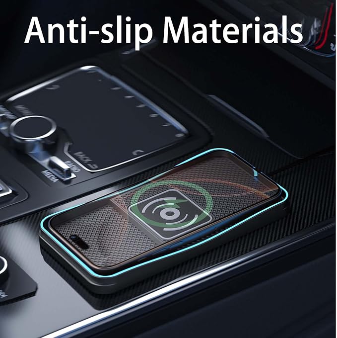 Car Wireless Charger Pad for Chevrolet Volt 2011-2019, Fast Car Wireless Charging Pad for Car Center Console, Non Slip Charging Mat,1M-Type C
