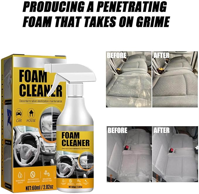 Foam Cleaner for Car, Foam Cleaner All Purpose, Foam Cleaner for Car Interior, Multi-Purpose Car Upholstery Cleaner for Car Seats Leather (5PC)