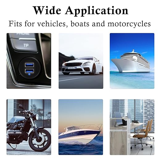 Double Port USB 3.0 Car Mount Flush Cable, USB3.0 Male to Female Car Mount Extension Cable for Boat Dashboard Panel 1ft