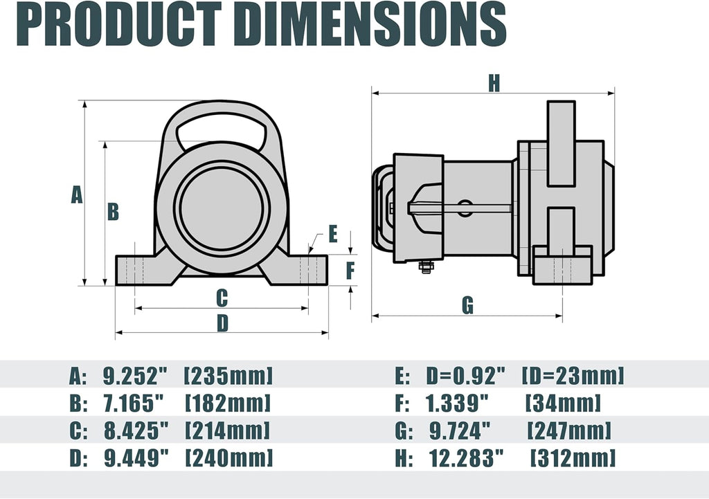 Dump Truck Vibrator Replacement for Clean Bed, Shake Out Excess Material in Truck Bed (DC-2500)