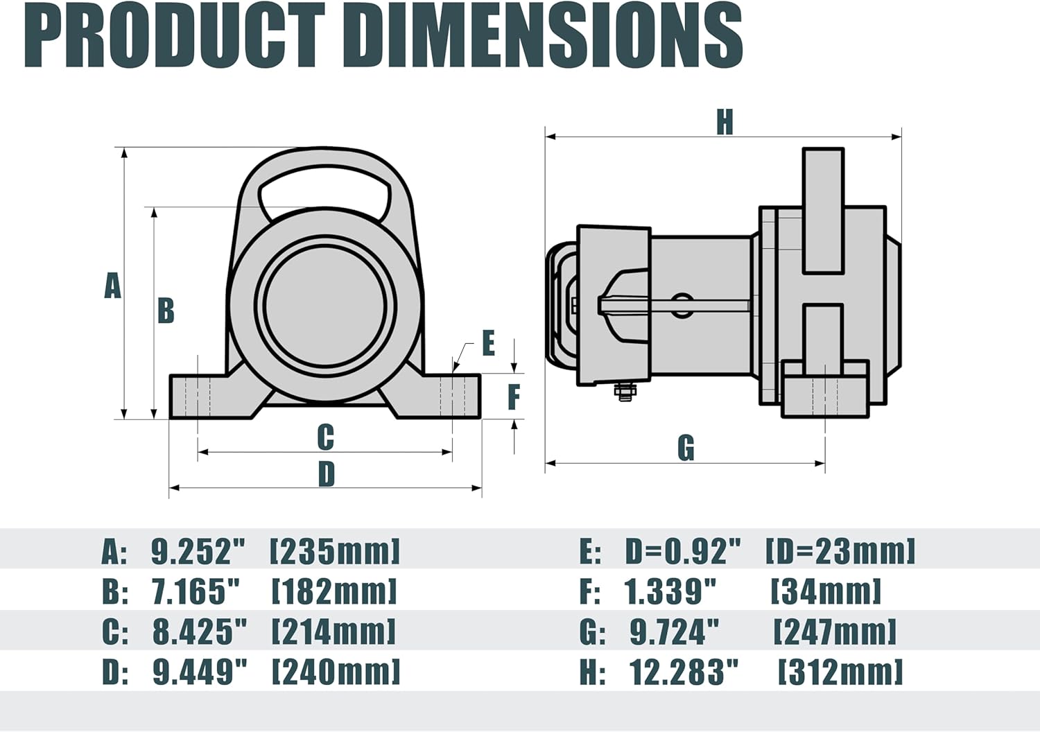 Dump Truck Vibrator Replacement for Clean Bed, Shake Out Excess Material in Truck Bed (DC-2500)
