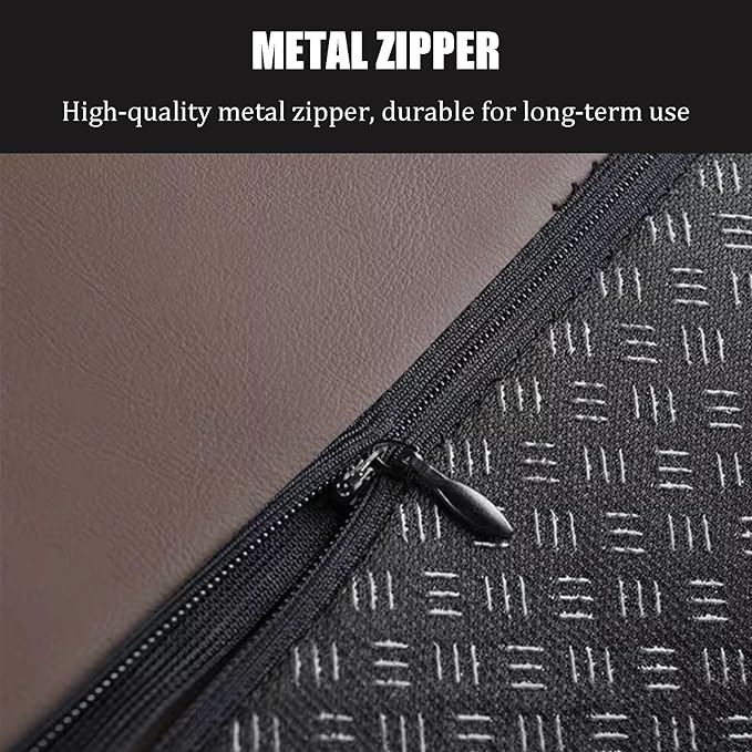 Car Armrest Cover Pad for Hyundai Santa FE 2021 2022 2023 2024 2025 Premium Leather Center Console Armrest Cushion Pad Anti-Scratch Waterproof Auto Interior Accessories Light Brown