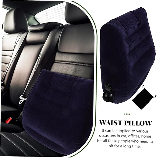 Inflatable Lumbar Pillow Car Seat Cushion for Office Chair Back Support Pillow