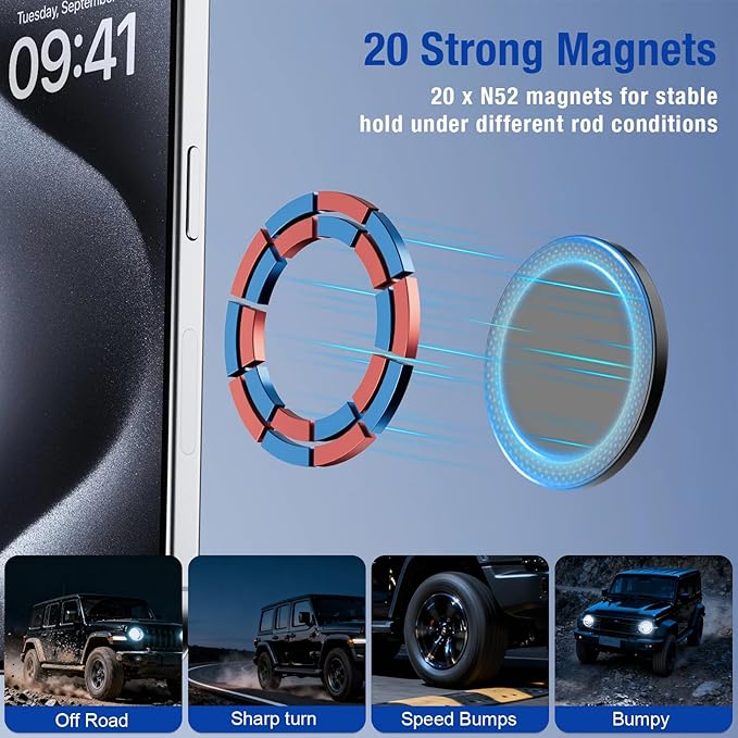 Dash Magentic Phone Holder for Toyota Tacoma 2016 2017 2018 2019 2020 2021 2022 2023, 3rd Gen Tacoma Dashboard Clip Cell Phone Cradles Adjustable Phone Stand Phone Mount Fit for All Smartphone
