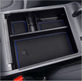 SXCY 2023 2024 Tucson Console Organizer Tray For 2022-2024 Hyundai Tucson NX4 Limited / 2023 2024 Santa Cruz Accessories Armrest Console Insert Box 2024 2023 Tucson ABS Secondary Storage (Blue Mats)