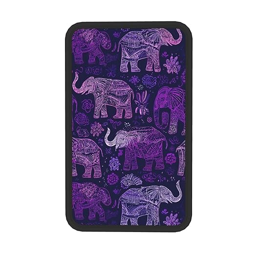Purple Elephant Car Auto Armrest Cushion Cover Accessories Center Console Seat Box Pad Protector Universal Decoration for Most Vehicle SUV Truck