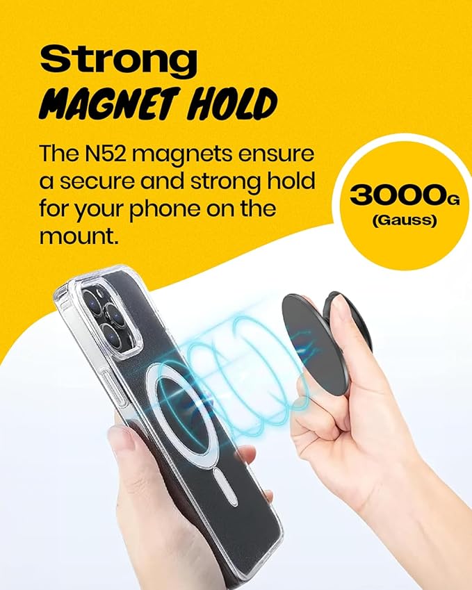 On The Grip Compatible with Magsafe Ultra-Thin Collapsible Phone Grip – Sleek Magnetic Phone Holder for iPhone & Android, 360 Rotation, Wireless Charger Compatible, Durable & Portable (Violet)