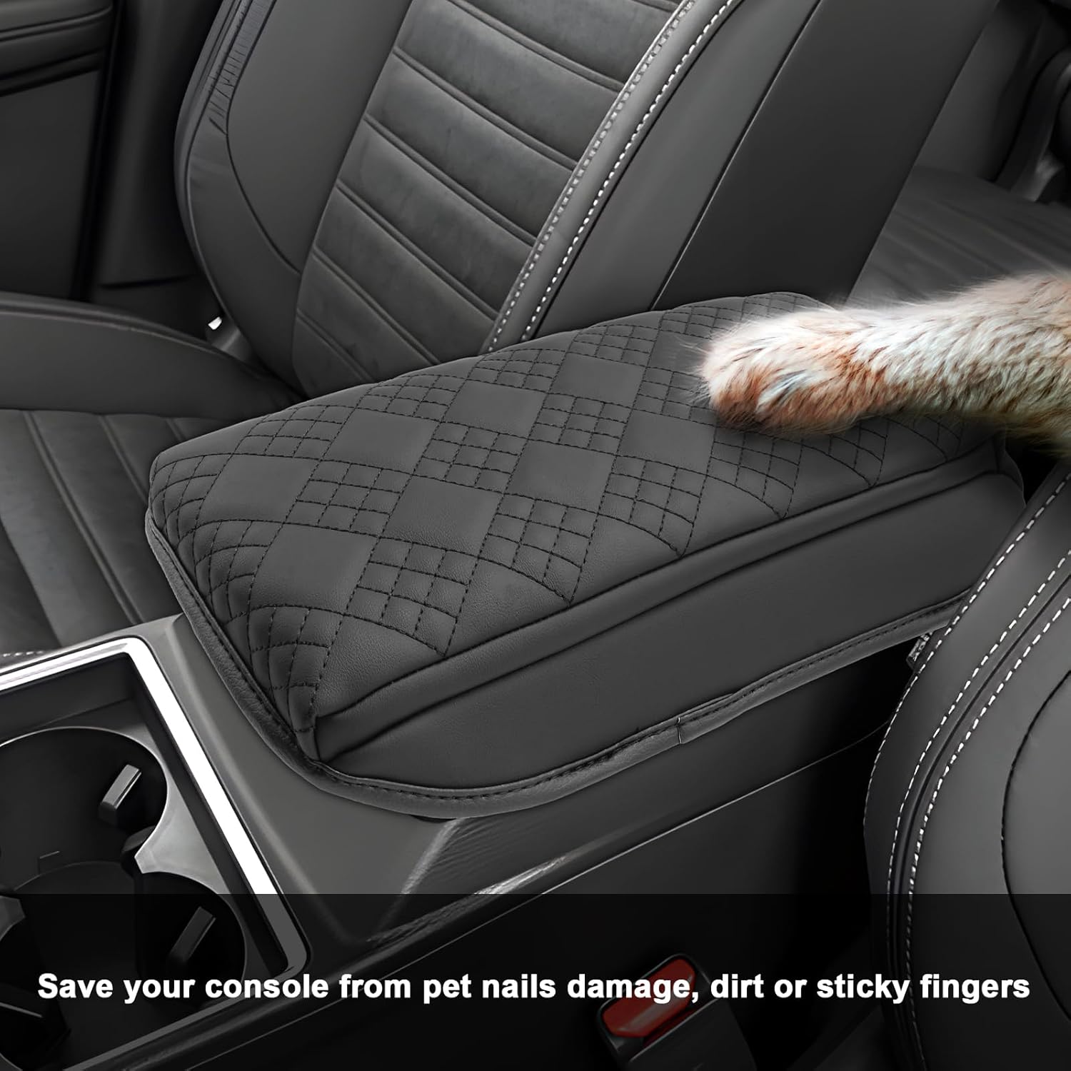 SXCY for 2025 Mitsubishi Outlander Sport Armrest Cover Pad for 2025 Mitsubishi Outlander Sport Accessories 2025 Outlander Sport Center Console Cover 2025 Outlander Sport Middle Console Cover Cushion